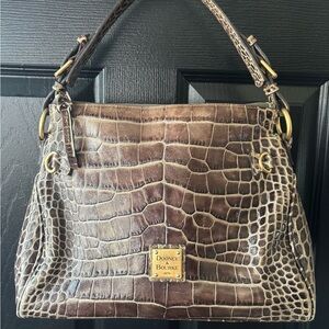 Dooney & Bourke Croco Fino Leather Satchel